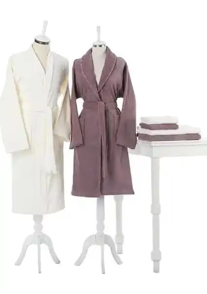 Özdilek Pamuk Orkide Aile Bornoz Seti: Yüksek Kalite ve Konfor Sunar