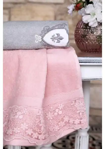 Özdilek Wedding Aile Bornoz Seti Gri Pudra Şık ve Konforlu Ev Kullanımı Ürünü