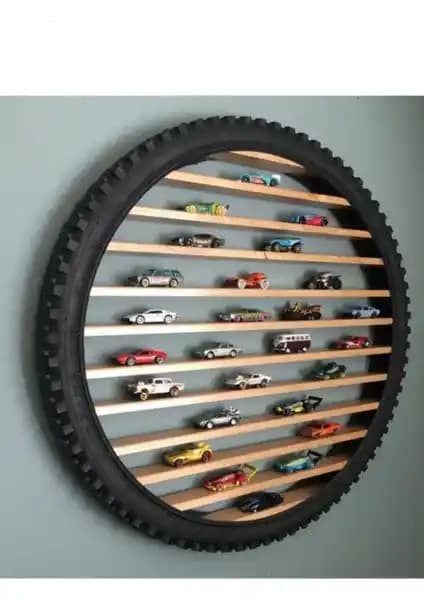 Özkedekor Tekerlek Duvar Rafı Çocuk Odaları İçin Modern ve Dayanıklı Tasarım