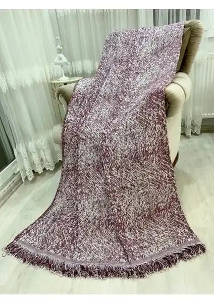 Özlü Home Lüks Pamuklu Bordo Koltuk ve Çekyat Örtüsü 175x225 cm Şıklık ve Konfor Sunar