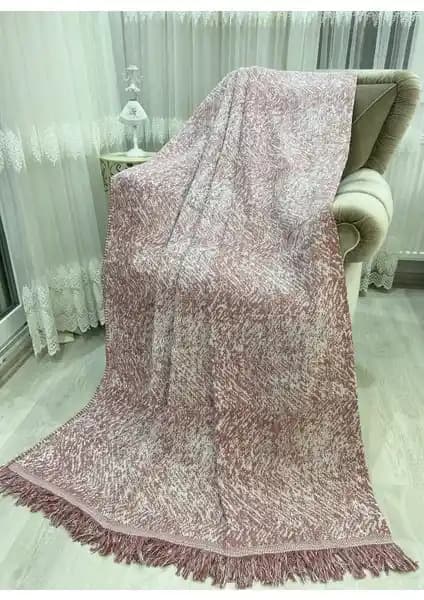 Özlü Home Lüks Pamuklu Koltuk ve Çekyat Örtüsü Kiremit Renkli Modern Dekorasyon