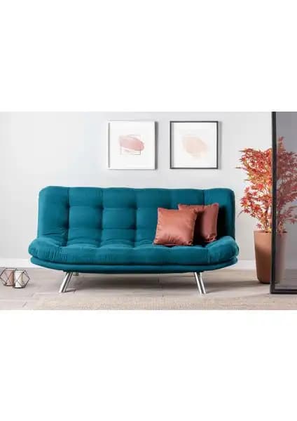 Pafu MİSA Üçlü Yataklı Koltuk Petrol Rengi Modern ve Fonksiyonel Tasarım