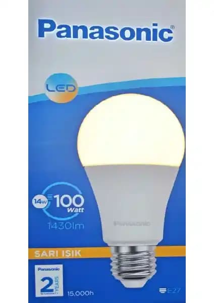 Panasonic LED 14W E27 Sarı Işık Ampulü - Enerji Tasarruflu ve Uzun Ömürlü Aydınlatma Çözümü