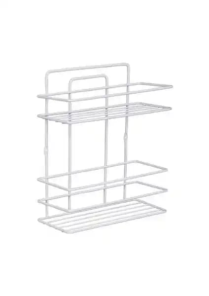 Paslanmaz 2 Katlı Duş Rafı Şampuanlık Modern ve Dayanıklı Banyo Aksesuarı