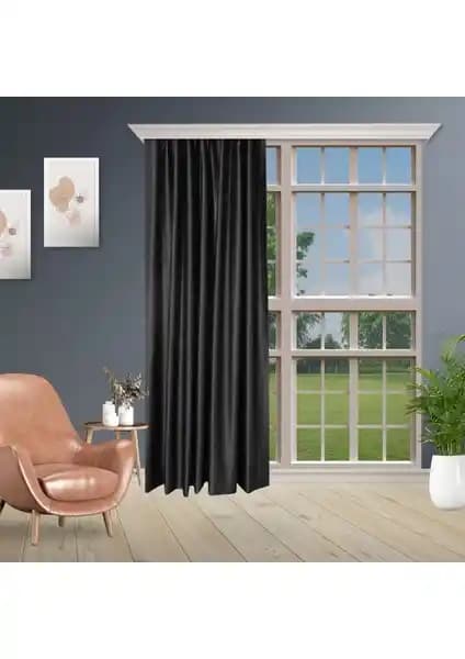 Perhal Antrasit Black Out Karartma Perde Yatak Odası İçin Modern ve Dayanıklı Tasarım