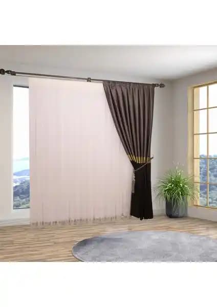 Perhal Etek İşlemeli Grek Gri Renk Tül Perde: Şık ve Modern Dekorasyon Unsuru