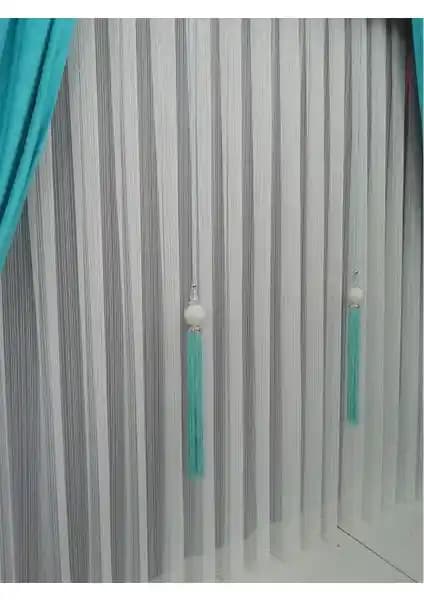 Perhal Zincir Desenli Tül Perdeler Modern ve Şık Tasarımıyla Dekorasyonunuza Uyum sağlar