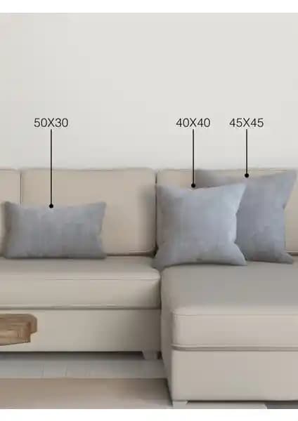 Perle Home Daily Series Açık Gri Kırlent Kılıfı Şık ve Dayanıklı Ev Dekorasyonu Ürünü
