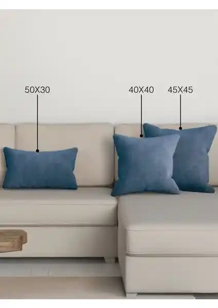 Perle Home Daily Series Derin Mavi Kırlent Yastık Kılıfı Modern ve Dayanıklı Tasarım