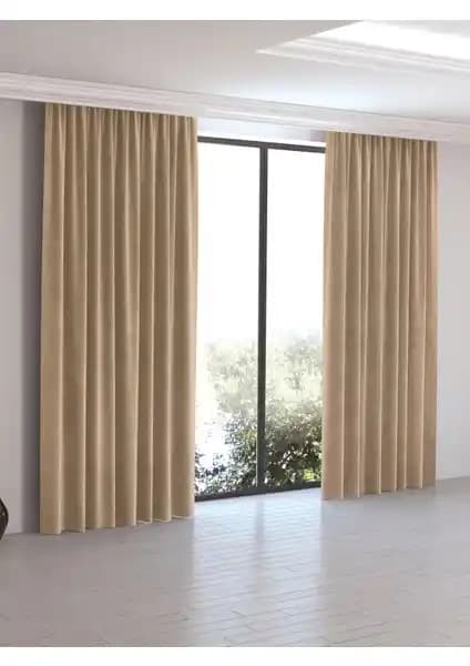 Perle Home Daily Series Sahra Beji Rengi Fon Perde Modern ve Şık İç Mekan Dekorasyonu İçin