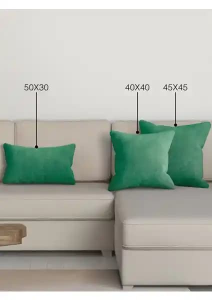 Perle Home Daily Series Zümrüt Yeşili Kırlent Kılıfı Ev Dekorasyonunda Şıklık ve Dayanıklılık