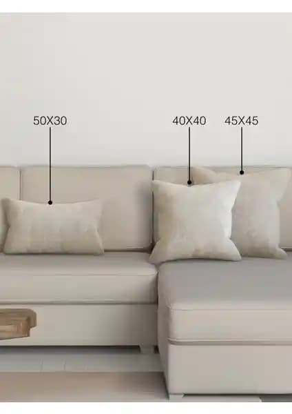 Perle Home Ekru Renkli Kırlent Kılıfı - Şık ve Dayanıklı Ev Dekorasyonu İçin