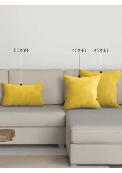 Perle Home Günışığı Sarısı Kırlent Kılıfı Modern ve Dayanıklı Ev Dekorasyonu İçin