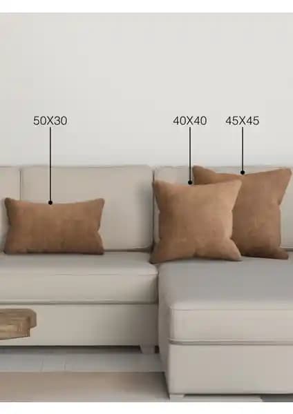 Perle HOME Günlük Serisi Kahverengi Kırlent Yastık Kılıfı Şıklık ve Fonksiyonelliği Bir Arada Sunar