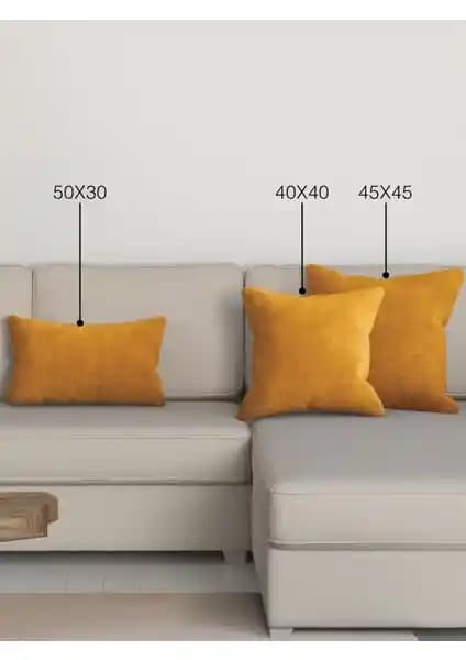 Perle Home Günlük Serisi Safran Renkli Kırlent Kılıfı Modern ve Dayanıklı Tasarım
