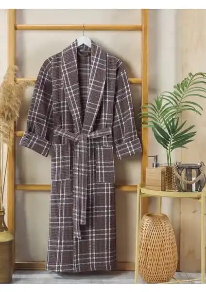 Philippus Erkek Yazlık Ekose Pamuk Bornoz Konfor ve Şıklık Bir Arada