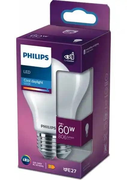 Philips Filament 60W Buzlu Ampul Modern Tasarım ve Enerji Verimliliği Sağlar