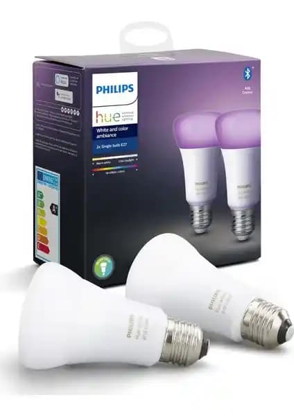 Philips Hue Renkli Akıllı Ampul 2'li Ekopaket ile Modern ve Kişisel Aydınlatma Çözümü