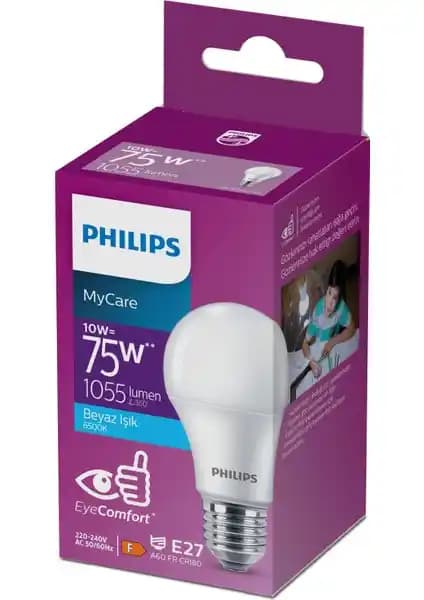 Philips LED 10-75W Ampul 6500K Beyaz Işık ile Enerji Verimli Aydınlatma Çözümü