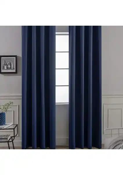 Pierre Cardin Blackout Karartma Pilesiz Fon Perde Lacivert Modern Tasarım