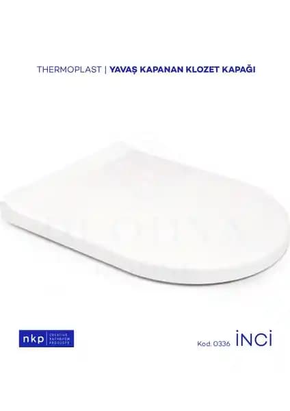 Plodna House İnci D-Form Yavaş Kapanan Klozet Kapağı Modern ve Dayanıklı Tasarım