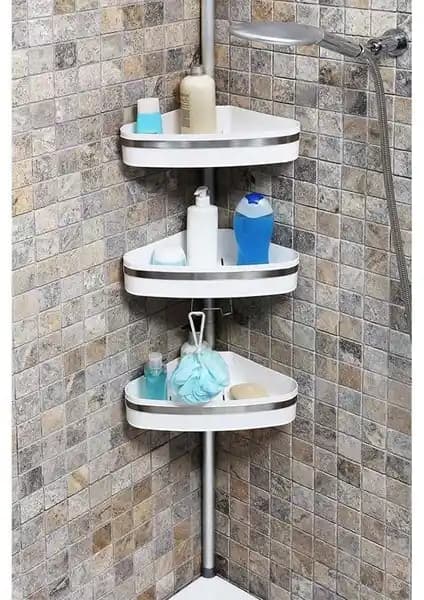 Primanova Fına Köşe Seti Beyaz - Modern, Ayarlanabilir ve Kolay Montajlı Köşe Raf Sistemi