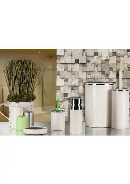 Primanova Lenox 5'li Bej Banyo Seti: Estetik ve Fonksiyonellik Bir Arada