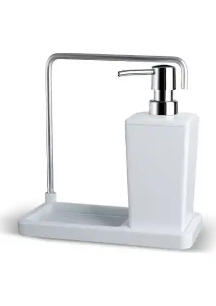 Primanova Luna Askılı Mutfak Sıvı Sabunluğu Beyaz Modern Tasarım ve Kullanışlı Özellikler