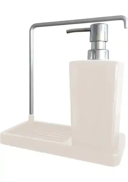 Primanova Luna Askılı Mutfak Sıvı Sabunluk Bej Renk ile Şıklık ve İşlevsellik Bir Arada