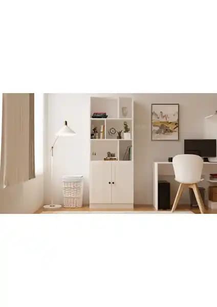 Rabi Mobilya Izel Country Kitaplık: Şık ve Fonksiyonel Ahşap Depolama Çözümü