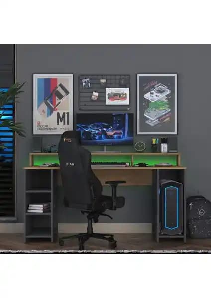 Rani HA122 LED RGB Oyuncu ve Çalışma Masası Modern Tasarım ve Fonksiyonellik