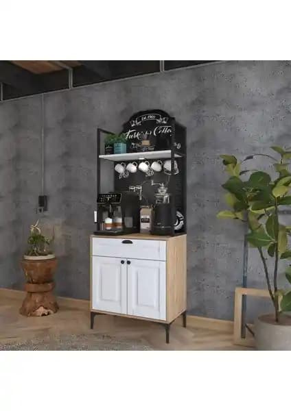 Rani JE158 Işıklı Kahve Köşesi Modern ve Estetik Tasarımıyla Mutfaklar İçin Ideal Çözüm