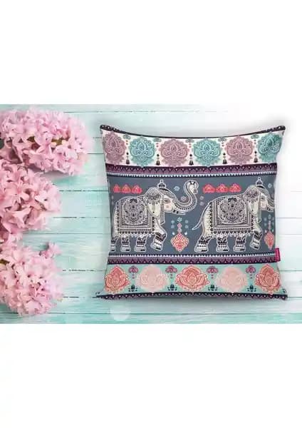 RealHomes Modern Fil Desenli Dijital Baskılı Yastık Kılıfı Şık ve Dayanıklı Ev Dekorasyonu Ürünü