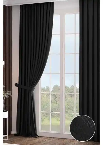 RechHome Siyah Taç Fon Perde: Modern Tasarım ve Kolay Kullanım Özellikleriyle