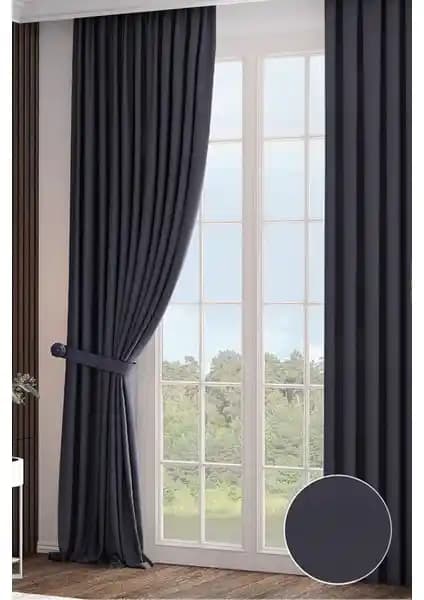 RechHome Taç Antrasit Soft Fon Perde: Modern ve Şık Tasarım ile Uzun Ömürlü Kullanım