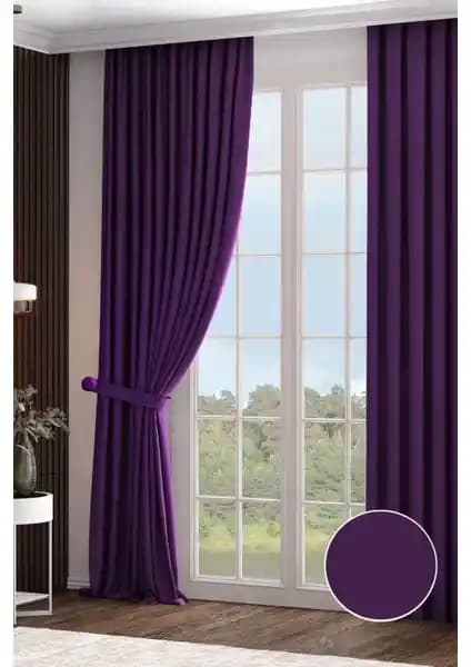 RechHome Taç Mürdüm Fon Perde: Modern ve Şık Tasarım ile Fonksiyonellik Bir Arada