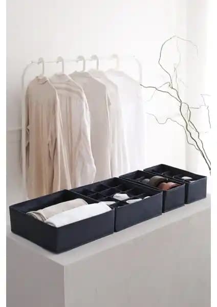 Rek Home 4'lü Lacivert Çocuk Odası Dolap Düzenleyicileri ile Pratik Organizasyon