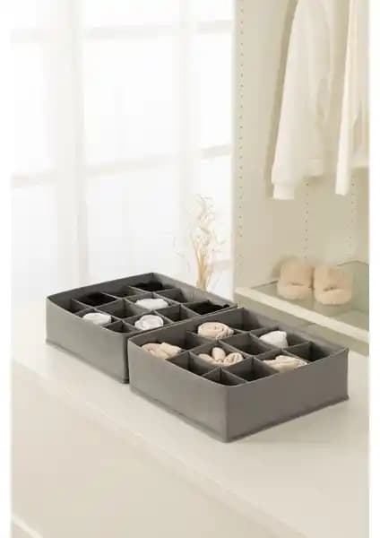 Rek Home Çiftli Gri Düzenleyici Çocuk Odası ve Ev Kullanımı İçin Pratik Çözüm