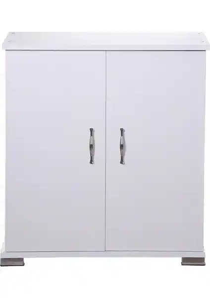 Remaks 2 Kapaklı 4 Raflı Ayakkabılık Beyaz Modern Depolama Çözümü