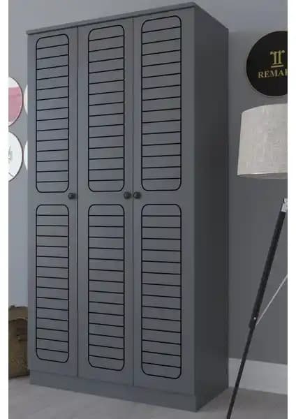 Remaks Fuga 3 Kapaklı Elbise Dolabı Çevre Dostu ve Güvenli Çocuk Odası Depolama Ürünü