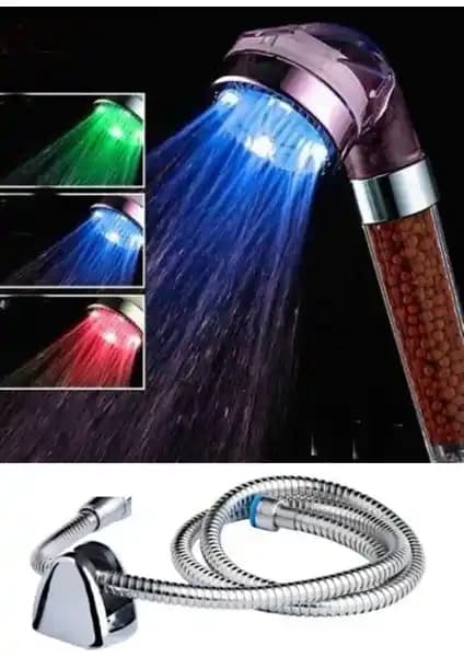 Renk Değiştiren LED Işıklı Duş Başlığı Seti Modern Banyolar İçin Yenilikçi Tasarım ve Güvenlik