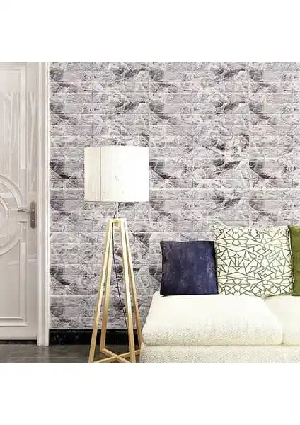 Renkli Duvarlar 70x38cm Alaca Gri Tuğla Paneli Modern İç Mekan Dekorasyonu İçin