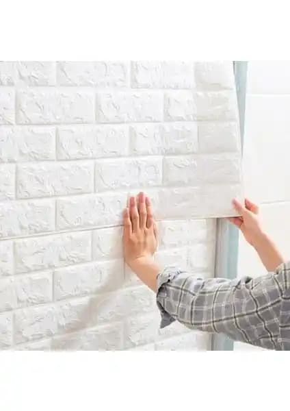 Renkli Duvarlar Esnek Köpük Duvar Paneli 3D Tuğla Desen ile Modern İç Mekan Dekorasyonu