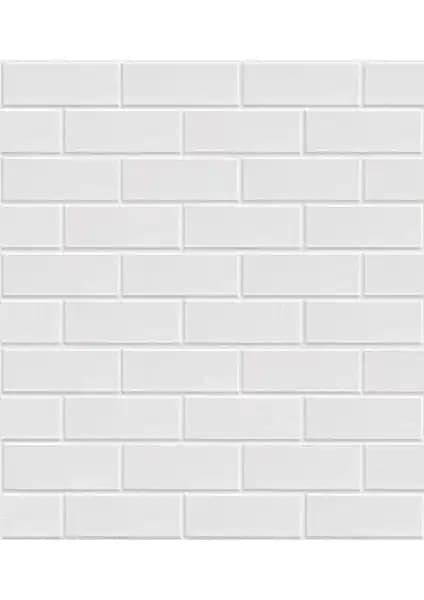 Renkli Duvarlar NW63 Beyaz Düz Tuğla Desen Paneli ile Modern ve Fonksiyonel İç Dekorasyon Çözümleri