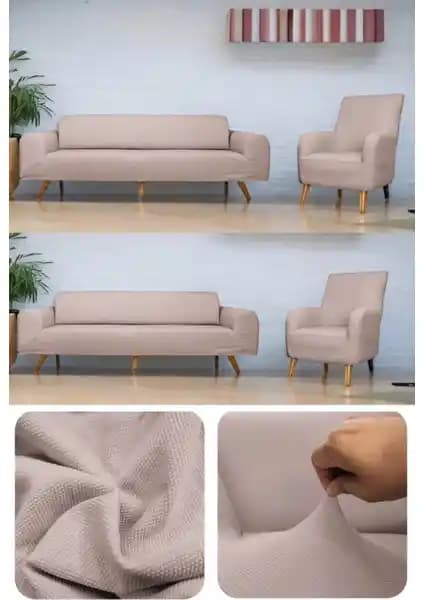 Riselerhome Balpeteği 3+3+1+1 Lastikli Kanepe Örtüsü: Estetik ve Dayanıklılık Bir Arada