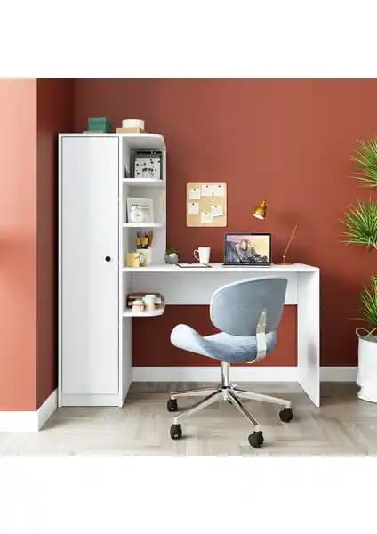 Roomart Roma Raflı Çalışma Masası: Modern ve Fonksiyonel Ofis Mobilyası Çözümü