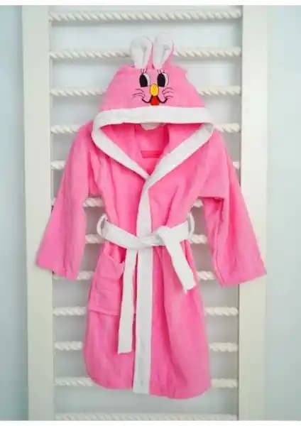 Safir Home Tekstil Tiny Tavşan Kulaklı Kapüşonlu Çocuk Bornozu: Konfor ve Eğlence Bir Arada