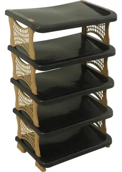 Sağlam Plastik Star Lüx Ayakkabılık Siyah - Dayanıklı ve Pratik Depolama Çözümü