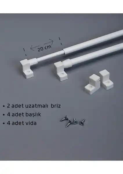 Şahinsoy 30-50 cm Ayarlanabilir Briz Çubuğu Modern ve İşlevsel Perde Çözümü