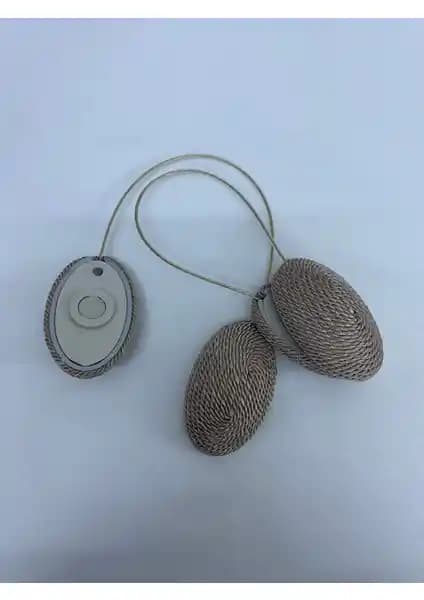 Şahinsoy Mıknatıslı Renkli Ipli Oval Perde Toplayıcı 2'li Paket Ev Dekorasyonu